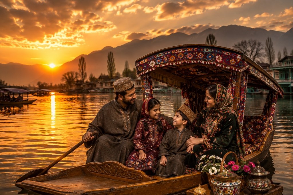 Shikara on Dal Lake